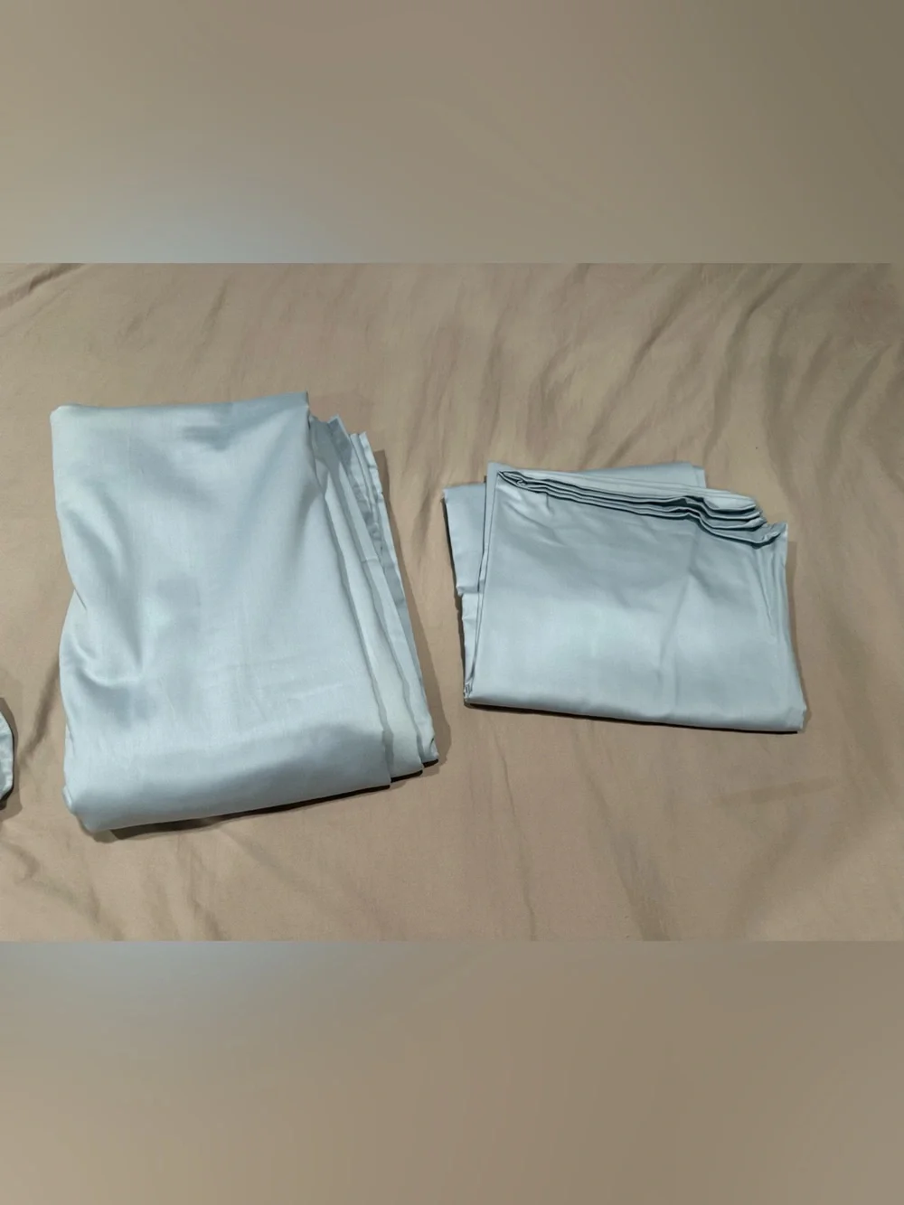 Organic Cal King Flat Sheet and 2pillowcases in Light Blue